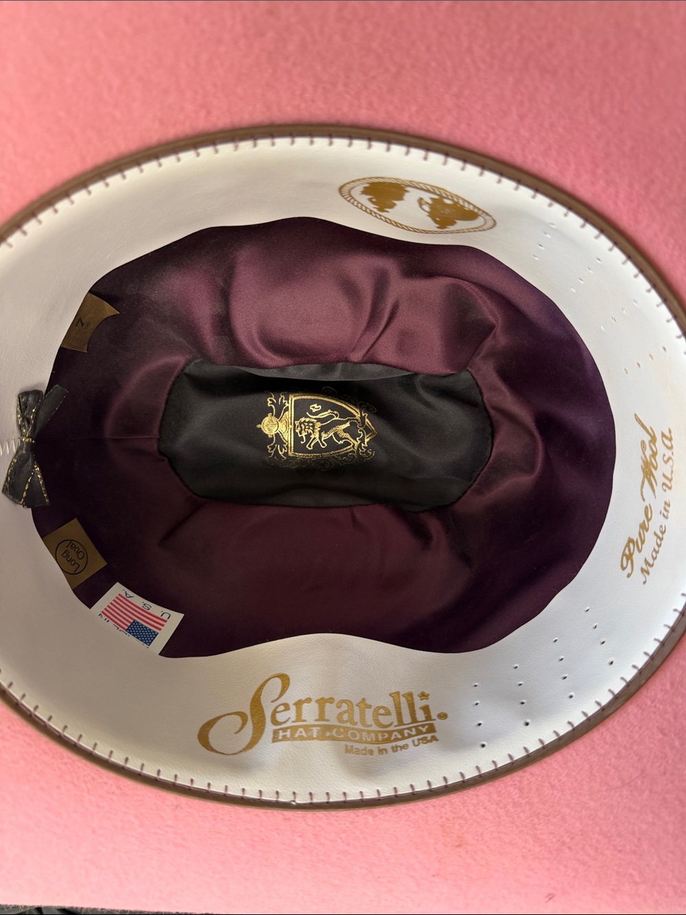 Serratelli Women's Pink Felt Cowboy Hat - Picture 2 of 6